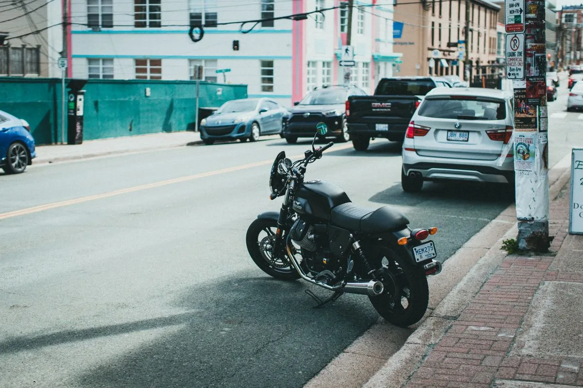 Motorcycle on the road