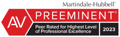 AV Preeminent rated by Martindale-Hubbell